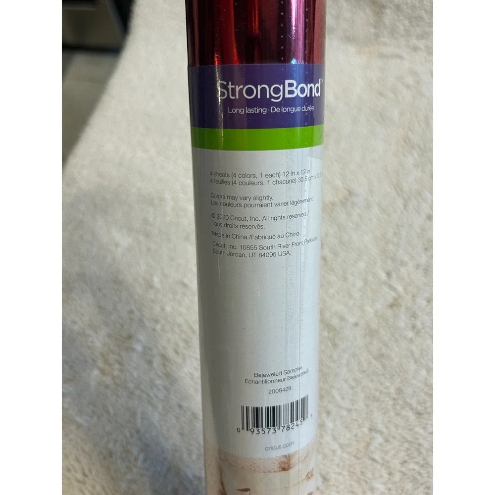 Cricut Foil Iron-On Bejeweled‎ Sampler StrongBond 12x12 4 Sheets 2008429